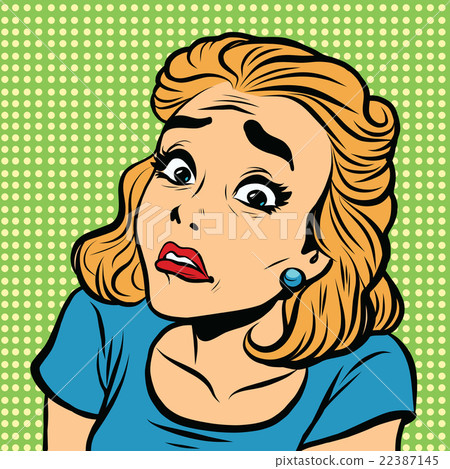 Emoji retro fear uncertainty girl emoticons Emoji retro fear uncertainty girl emoticons 22387145