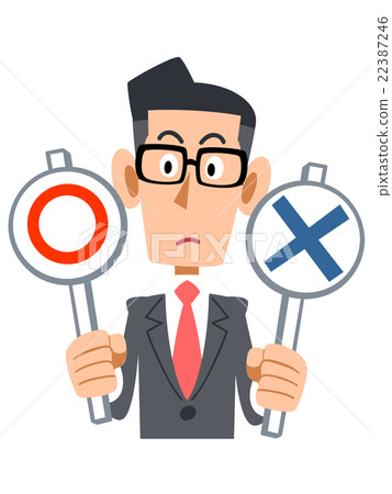 Businessmen who wear glasses thinks the correct answer and incorrect answer 22387246