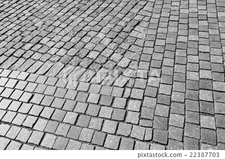 Cobblestone pavement, background texture 22387703