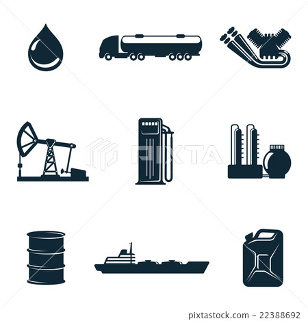 set of gasoline filling station with fuel tankers set of gasoline filling station with fuel tankers 22388692