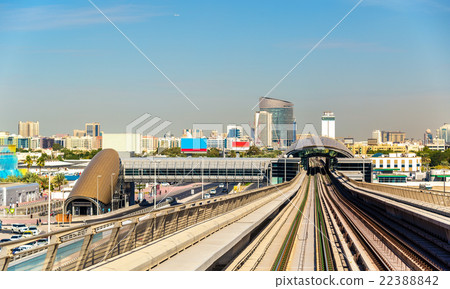 View of Al Jafiliya Metro Station in Dubai 22388842