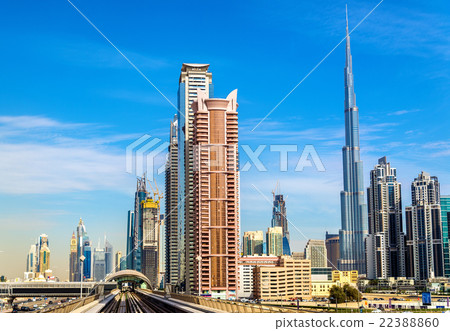 Skyscrapers in Dubai Downtown, United Arab 22388860