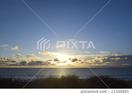 雷東多海灘的黃昏太平洋的日落 雷東多海灘的黃昏太平洋的日落 22388865
