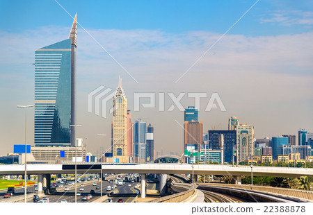 Skyscrapers in Dubai Downtown, United Arab 22388878