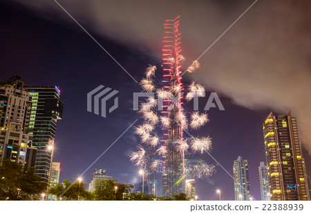 Fireworks from Burj Khalifa on New Year's Eve 2016 22388939