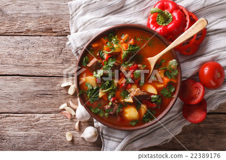 Tasty Hungarian goulash soup bograch Tasty Hungarian goulash soup bograch 22389176