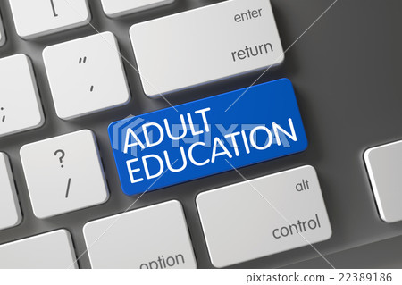 Keyboard with Blue Keypad - Adult Education. Keyboard with Blue Keypad - Adult Education. 22389186
