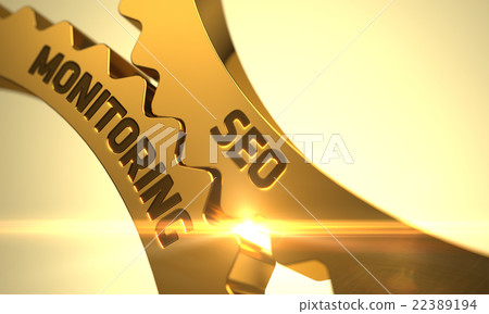 Seo Monitoring Concept. Golden Cog Gears. Seo Monitoring Concept. Golden Cog Gears. 22389194