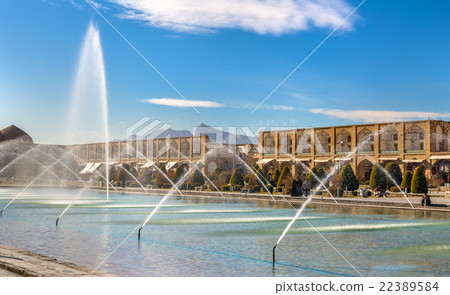 Fountain on Naqsh-e Jahan Square in Isfahan - Iran 22389584