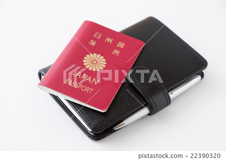 護照和筆記本白背 護照和筆記本白背 22390320