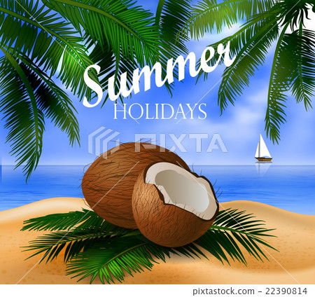Coconut tropical nut background 22390814