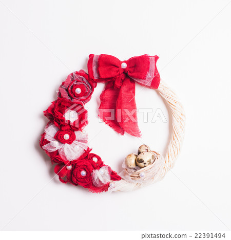 Easter wreath on the door Easter wreath on the door 22391494