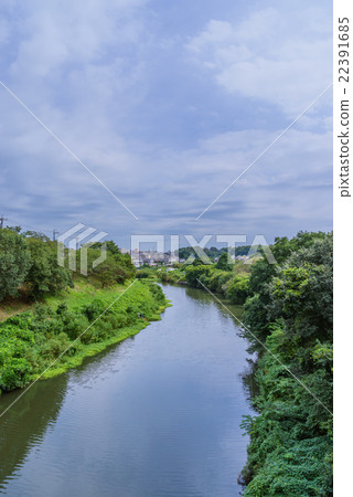 Landscape of the Hanami River in the summer Landscape of the Hanami River in the summer 22391685