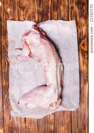 Rabbit meat, top view Rabbit meat, top view 22392570