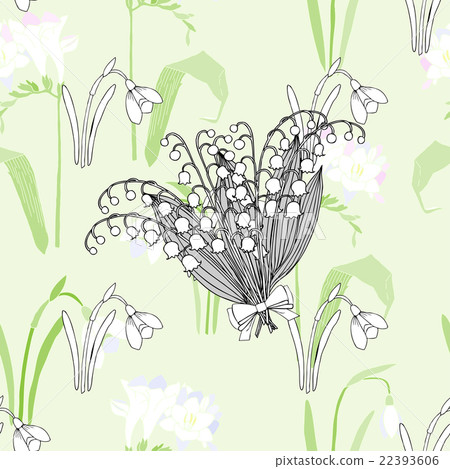 Seamless pattern with snowdrops Seamless pattern with snowdrops 22393606