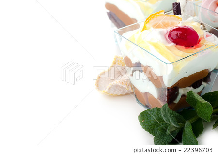 Healthy dessert with creamy yoghurt layered Healthy dessert with creamy yoghurt layered 22396703
