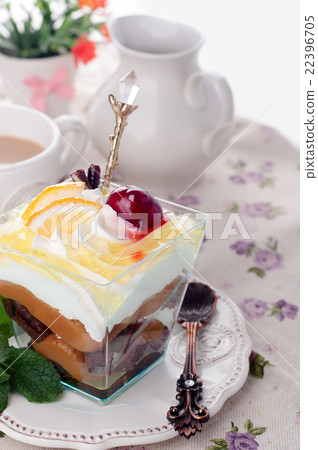 Sweet dessert in glass Sweet dessert in glass 22396705