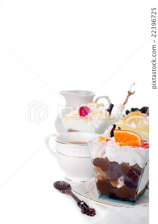 Healthy dessert with creamy yoghurt layered Healthy dessert with creamy yoghurt layered 22396725