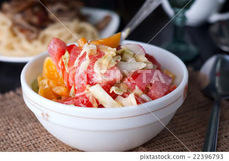 Salad with fresh cabbage 22396793