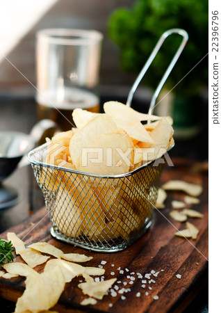 Crispy potato chips 22396796