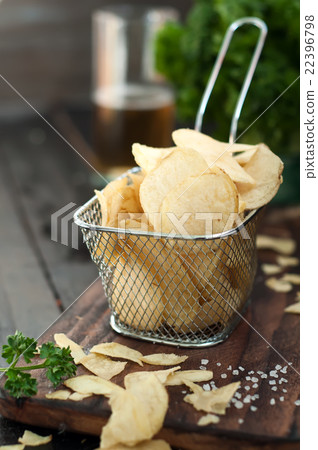 Crispy potato chips 22396798