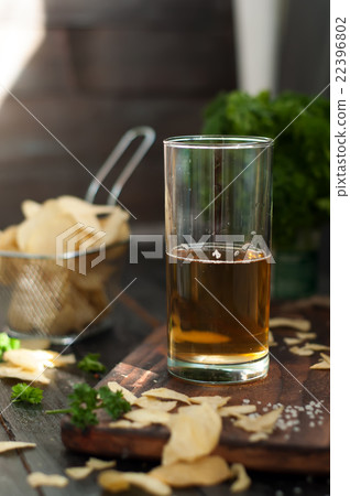 Mug of beer on wooden background Mug of beer on wooden background 22396802