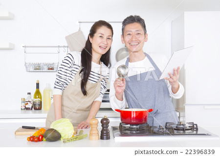 Couple cooking image 22396839