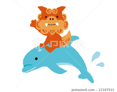Shisa riding the dolphin Shisa riding the dolphin 22397915