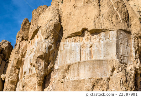Ancient carvings at Naqsh-e Rustam necropolis Ancient carvings at Naqsh-e Rustam necropolis 22397991