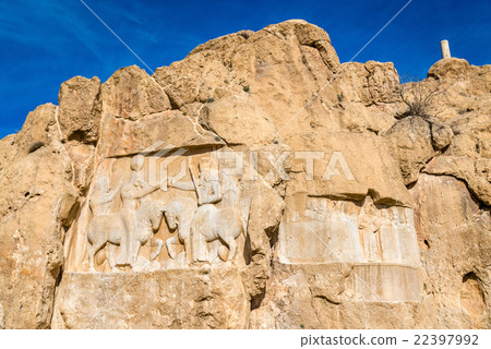 Ancient carvings at Naqsh-e Rustam necropolis 22397992