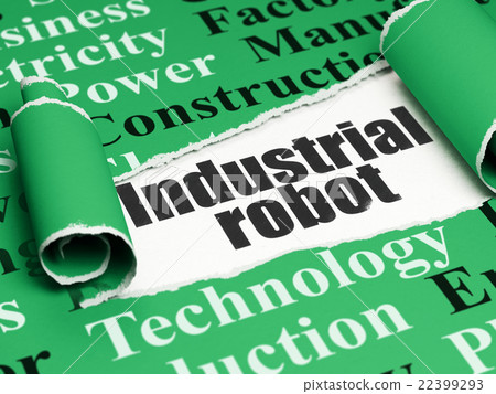 Industry concept: black text Industrial Robot Industry concept: black text Industrial Robot 22399293