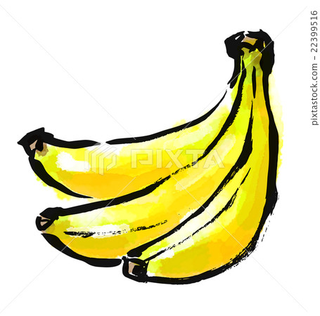Brush painted vegetable fruits Brush painted vegetable fruits 22399516