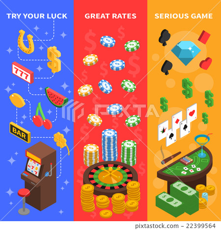 Casino Isometric Vertical Banners 22399564