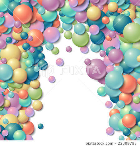 Background frame with messy glowing rubber balls 22399785