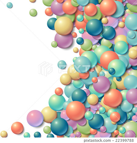 Background frame with scattered messy rubber balls Background frame with scattered messy rubber balls 22399788