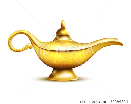 Aladdin Lamp Isolated Icon 22399894
