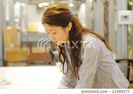Woman using a laptop Woman using a laptop 22400277