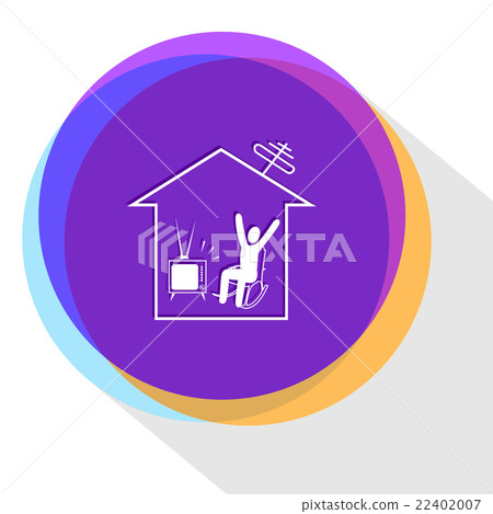 home watching TV. - Stock Illustration [22402007] - PIXTA