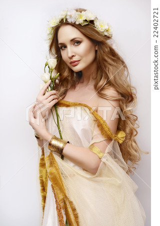 Young girl at spring image 22402721