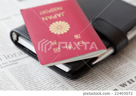 Business image notebook and passport 22403072