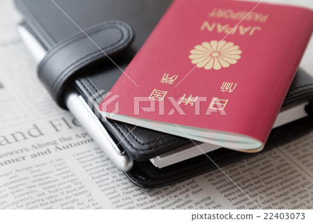 Business image notebook and passport 22403073