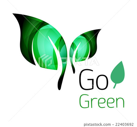 Colorful leaf logo. Geometric abstract icon 22403692