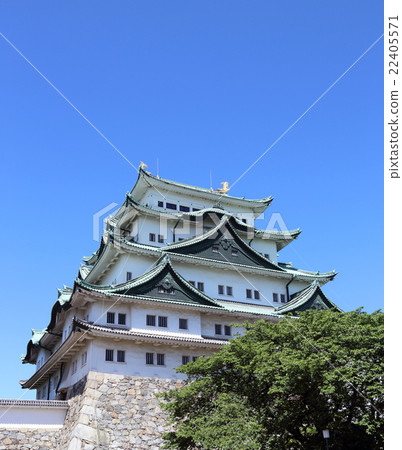 晴朗的名古屋城堡 22405571