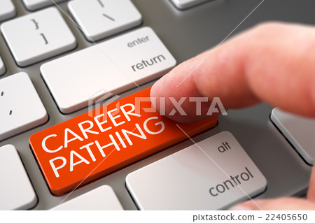 Career Pathing - Laptop Keyboard Concept. 22405650