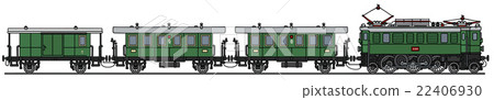 Old electric train Old electric train 22406930