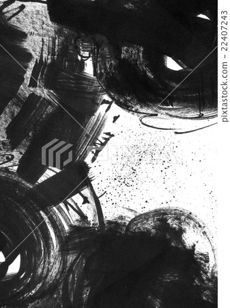 Black hand-drawn ink freehand background 22407243