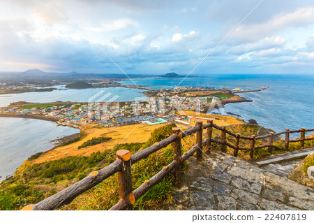 Seongsan Ilchulbong moutain in Jeju, South Korea 22407819