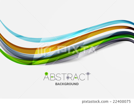Colorful stripes wave composition, business 22408075