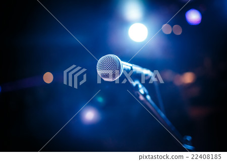 Microphone on stage 22408185
