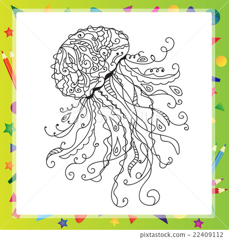 Hand drawn artistic sea Jellyfish  22409112